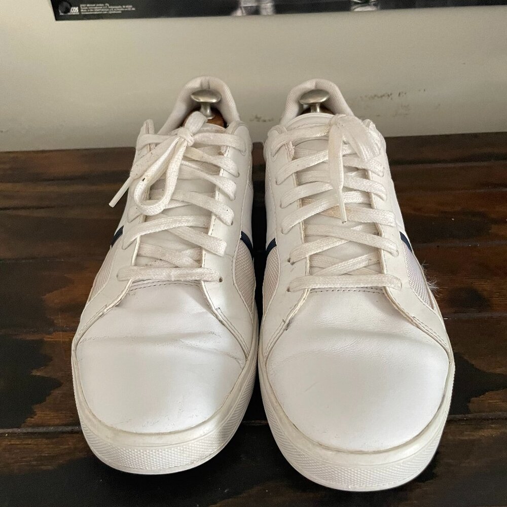 Lacoste White Leather Low‑Top Sneakers | Men’s 10.5 US | Minimal Wear